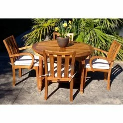 Cheap 🎉 Patio Dining Chairs Chic Teak Boston Teak Patio Dining Arm Chair ⭐ -Teak Outdoor Furniture Elegant shop detail2CHIT035