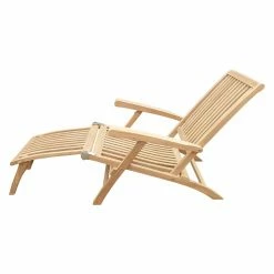 Cheapest 🥰 Outdoor Chaise Lounges Seven Seas Teak Acapulco Outdoor Patio Reclining Steamer Chaise Lounge 😀 -Teak Outdoor Furniture Elegant shop detail2CHIT408
