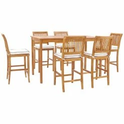Brand new ❤️ Patio Dining Sets Chic Teak Castle 7 Piece Bar Height Patio Dining Set With Armless Chairs ❤️ -Teak Outdoor Furniture Elegant shop detail2CHIT547