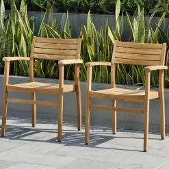 Brand new ✨ Patio Dining Sets Amazonia Anniston 9 Piece Teak Square Patio Dining Set 🎉 -Teak Outdoor Furniture Elegant shop detail2IHM099