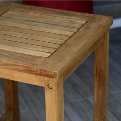 Outlet 💯 Outdoor Bar Stools Amazonia Harrison Teak Patio Bar Stool ✨ -Teak Outdoor Furniture Elegant shop detail2IHM282