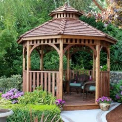 Promo 🧨 Hardtop Outdoor Living Today Bayside 10 Ft. Octagon Gazebo 🧨 -Teak Outdoor Furniture Elegant shop detail2OLT053