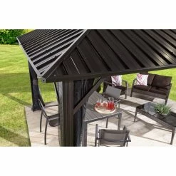 Hot Sale 👏 Hardtop SOJAG INC Genova Sunshelter Outdoor Gazebo With Side Netting 😀 11 Hot Sale 👏 Hardtop SOJAG INC Genova Sunshelter Outdoor Gazebo With Side Netting 😀 -Teak Outdoor Furniture Elegant shop detail2SOJA001