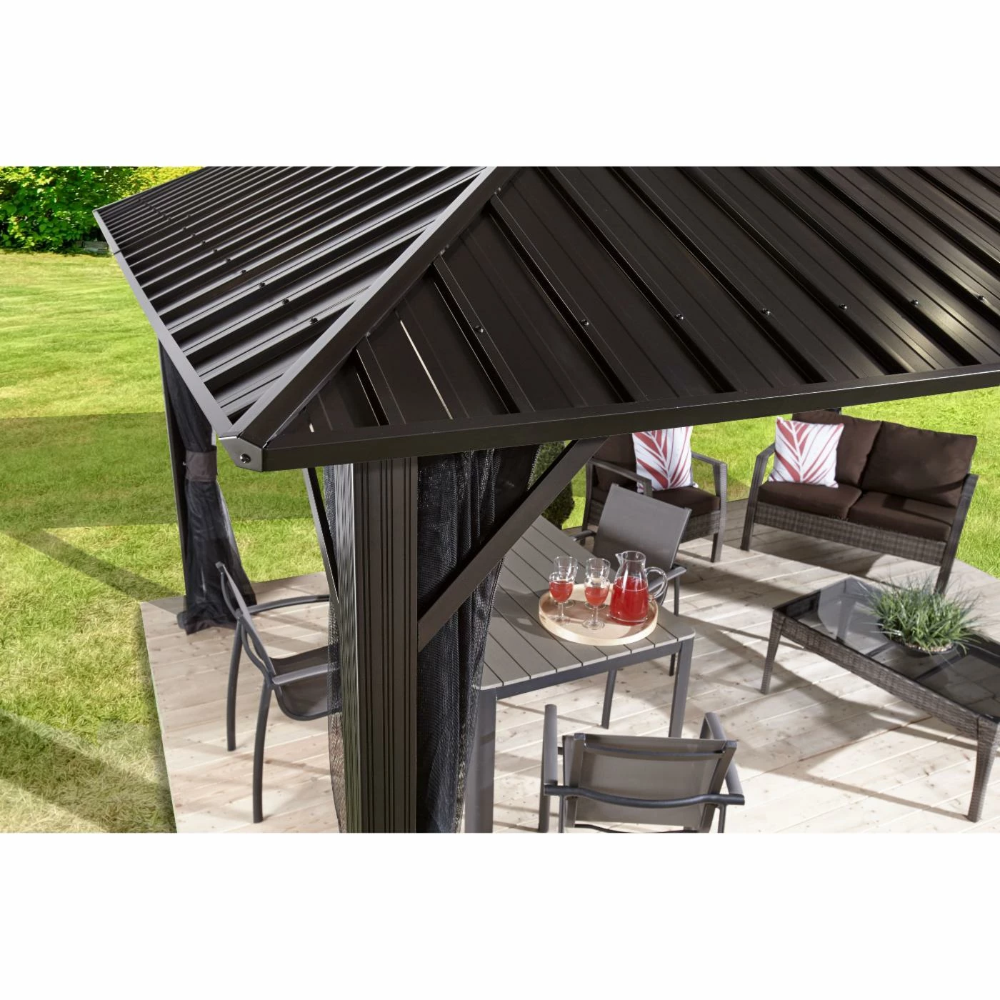 Hot Sale 👏 Hardtop SOJAG INC Genova Sunshelter Outdoor Gazebo With Side Netting 😀 5 Hot Sale 👏 Hardtop SOJAG INC Genova Sunshelter Outdoor Gazebo With Side Netting 😀 - Image 3