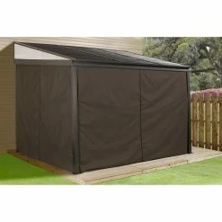 Best Pirce ⌛ Soft-top SOJAG INC Portland Mural Sun Shelter Outdoor Gazebo With Net And Curtains ⌛ -Teak Outdoor Furniture Elegant shop detail2SOJA003