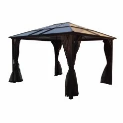 Deals 🛒 Hardtop SOJAG INC Meridien Hard Top Sunshelter Outdoor Gazebo With Side Netting 👏 14 Deals 🛒 Hardtop SOJAG INC Meridien Hard Top Sunshelter Outdoor Gazebo With Side Netting 👏 -Teak Outdoor Furniture Elegant shop detail2SOJA004
