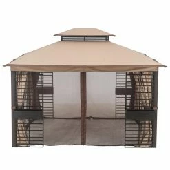 Best Pirce 😀 Soft-top Sunjoy 11 Ft. X 13 Ft. Gazebo With Planters 😉 -Teak Outdoor Furniture Elegant shop detail2SUNR1207