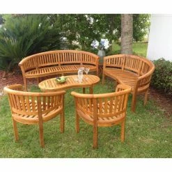 Cheap ✨ Outdoor Benches Chic Teak Peanut Teak Outdoor Bench 👍 -Teak Outdoor Furniture Elegant shop detail3CHIT010