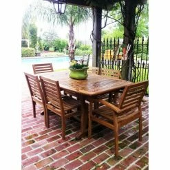 Buy 🥰 Patio Dining Chairs Chic Teak Kasandra Teak Patio Dining Arm Chair ⌛ -Teak Outdoor Furniture Elegant shop detail3CHIT024