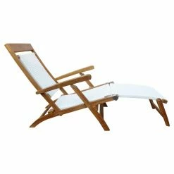 Best Pirce ✨ Outdoor Chaise Lounges Chic Teak Narmada Outdoor Steamer Chair 🔔 -Teak Outdoor Furniture Elegant shop detail3CHIT350