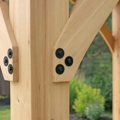 Best Sale 👍 Hardtop Yardistry Meridian Gazebo ✔️ -Teak Outdoor Furniture Elegant shop detail3SOW094