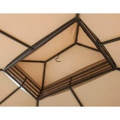 Best Pirce 😀 Soft-top Sunjoy 11 Ft. X 13 Ft. Gazebo With Planters 😉 -Teak Outdoor Furniture Elegant shop detail3SUNR1207