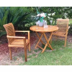 Budget 🤩 Patio Dining Chairs Chic Teak Rio Teak Stacking Patio Dining Chair 😀 -Teak Outdoor Furniture Elegant shop detail4CHIT029
