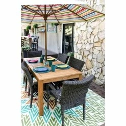 Promo 🎉 Patio Dining Sets HN Outdoor Kingston Teak Dining Set - Seats 6 🔔 -Teak Outdoor Furniture Elegant shop detail4IHM078