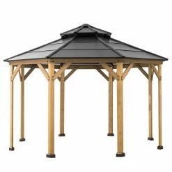 Outlet 😀 Sunjoy Octagon 13 X 13 Ft. Hardtop Cedar Framed Gazebo 🛒 18 Outlet 😀 Sunjoy Octagon 13 X 13 Ft. Hardtop Cedar Framed Gazebo 🛒 -Teak Outdoor Furniture Elegant shop detail4SUNR1168