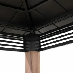 Best deal ✨ SummerCove Roberts 13 X 15 Ft. 2 Tier Hardtop Gazebo ⌛ -Teak Outdoor Furniture Elegant shop detail4SUNR1171