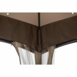 Deals 💯 Soft-top Sunjoy Dome 13.5 X 13.5 Ft. 2 Tier Fabric Topped Steel Gazebo 🔥 -Teak Outdoor Furniture Elegant shop detail4SUNR1179