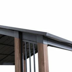 Best reviews of 💯 SummerCove Clint 11 Ft. X 13 Ft. Cedar Framed Gazebo With Steel Hardtop Roof - Black 🎉 -Teak Outdoor Furniture Elegant shop detail4SUNR1226