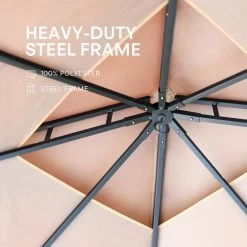 Outlet ✔️ Soft-top Cloud Mountain Luxuriously 10 X 12 Gazebo 💯 -Teak Outdoor Furniture Elegant shop detail5CLOD251