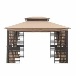 Best Pirce 😀 Soft-top Sunjoy 11 Ft. X 13 Ft. Gazebo With Planters 😉 -Teak Outdoor Furniture Elegant shop detail5SUNR1207