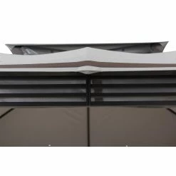 Budget 😀 Soft-top ☀️ SummerCove Monterey Park 10 Ft. X 13 Ft. 2-Tier Gazebo With LED Lighting And Bluetooth Sound 🌟 -Teak Outdoor Furniture Elegant shop detail5SUNR1223