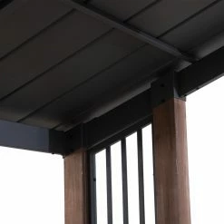 Best reviews of 💯 SummerCove Clint 11 Ft. X 13 Ft. Cedar Framed Gazebo With Steel Hardtop Roof - Black 🎉 -Teak Outdoor Furniture Elegant shop detail5SUNR1226