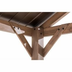 Discount 😉 Sunjoy 9 Ft. X 6 Ft. Cedar Wood Hardtop Grill Gazebo ⌛ -Teak Outdoor Furniture Elegant shop detail5SUNR1256