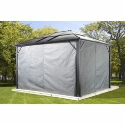 Deals 🛒 Hardtop SOJAG INC Meridien Hard Top Sunshelter Outdoor Gazebo With Side Netting 👏 19 Deals 🛒 Hardtop SOJAG INC Meridien Hard Top Sunshelter Outdoor Gazebo With Side Netting 👏 -Teak Outdoor Furniture Elegant shop detail6SOJA004