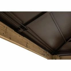 Cheapest ❤️ Sunjoy Hip 2 Tier Hardtop Cedar Framed Gazebo 🤩 -Teak Outdoor Furniture Elegant shop detail6SUNR1167