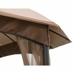 Deals 💯 Soft-top Sunjoy Dome 13.5 X 13.5 Ft. 2 Tier Fabric Topped Steel Gazebo 🔥 -Teak Outdoor Furniture Elegant shop detail6SUNR1179