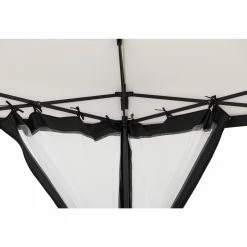 Coupon 💯 Soft-top Sunjoy 11 Ft. X 11 Ft. 2-Tone Pop Up Portable Hexagon Steel Gazebo -White And Black 😍 -Teak Outdoor Furniture Elegant shop detail6SUNR1196