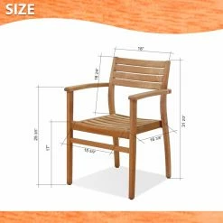 Brand new ✨ Patio Dining Sets Amazonia Anniston 9 Piece Teak Square Patio Dining Set 🎉 -Teak Outdoor Furniture Elegant shop detail7IHM099