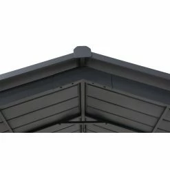 Best reviews of 💯 SummerCove Clint 11 Ft. X 13 Ft. Cedar Framed Gazebo With Steel Hardtop Roof - Black 🎉 -Teak Outdoor Furniture Elegant shop detail7SUNR1226