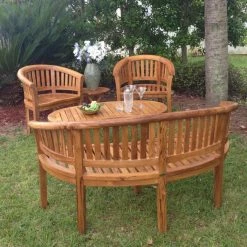 Cheap ✨ Outdoor Benches Chic Teak Peanut Teak Outdoor Bench 👍 -Teak Outdoor Furniture Elegant shop detailCHIT010