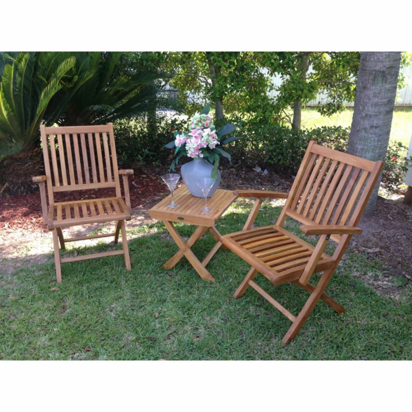 Brand new ๐ Patio Dining Chairs Chic Teak Santa Barbara Teak Folding Patio Dining Arm Chair - Set Of 2 ๐ 5 Brand new ๐ Patio Dining Chairs Chic Teak Santa Barbara Teak Folding Patio Dining Arm Chair - Set Of 2 ๐ - Image 3