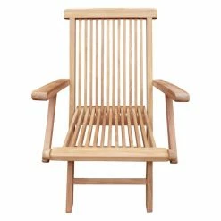 Deals ⭐ Patio Dining Chairs Seven Seas Teak Folding Patio Arm Chair - Set Of 2 🧨 -Teak Outdoor Furniture Elegant shop detailCHIT310