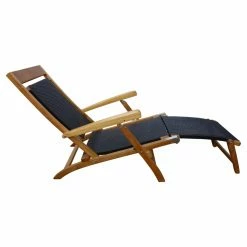 Best Pirce ✨ Outdoor Chaise Lounges Chic Teak Narmada Outdoor Steamer Chair 🔔 -Teak Outdoor Furniture Elegant shop detailCHIT350