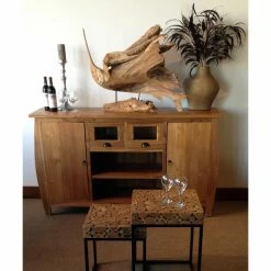 Best deal 🛒 Patio Accent Tables Chic Teak Teak Wood Indoor / Outdoor Nesting Side Tables - Set Of 2 ❤️ -Teak Outdoor Furniture Elegant shop detailCHIT394