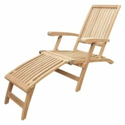 Cheapest 🥰 Outdoor Chaise Lounges Seven Seas Teak Acapulco Outdoor Patio Reclining Steamer Chaise Lounge 😀 -Teak Outdoor Furniture Elegant shop detailCHIT408