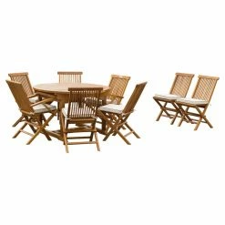 Budget 🥰 Patio Dining Sets Chic Teak Miami Teak 7 Piece Patio Dining Set ⭐ -Teak Outdoor Furniture Elegant shop detailCHIT445