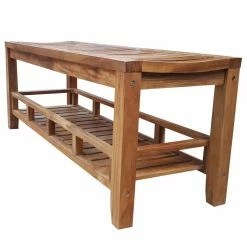 Brand new 🥰 Outdoor Benches Chic Teak Bahama 47 In. Patio Bench / Shower Stool 💯 -Teak Outdoor Furniture Elegant shop detailCHIT516