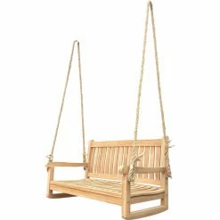 Wholesale 🛒 Porch Swings Seven Seas Teak San Juan Double Outdoor Porch Swing - Honey Tone Brown 🧨 -Teak Outdoor Furniture Elegant shop detailCHIT529