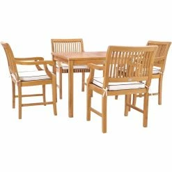 Promo ๐ Patio Dining Sets Chic Teak Florence 5 Piece Teak Wood Patio Dining Set With Arm Chairs ๐ 9 Promo ๐ Patio Dining Sets Chic Teak Florence 5 Piece Teak Wood Patio Dining Set With Arm Chairs ๐ -Teak Outdoor Furniture Elegant shop detailCHIT537