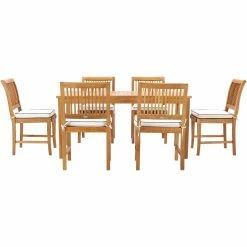 Cheap 🤩 Patio Dining Sets Chic Teak Bermuda 7 Piece Teak Wood Patio Dining Set With 6 Side Chairs ❤️ 10 Cheap 🤩 Patio Dining Sets Chic Teak Bermuda 7 Piece Teak Wood Patio Dining Set With 6 Side Chairs ❤️ -Teak Outdoor Furniture Elegant shop detailCHIT542