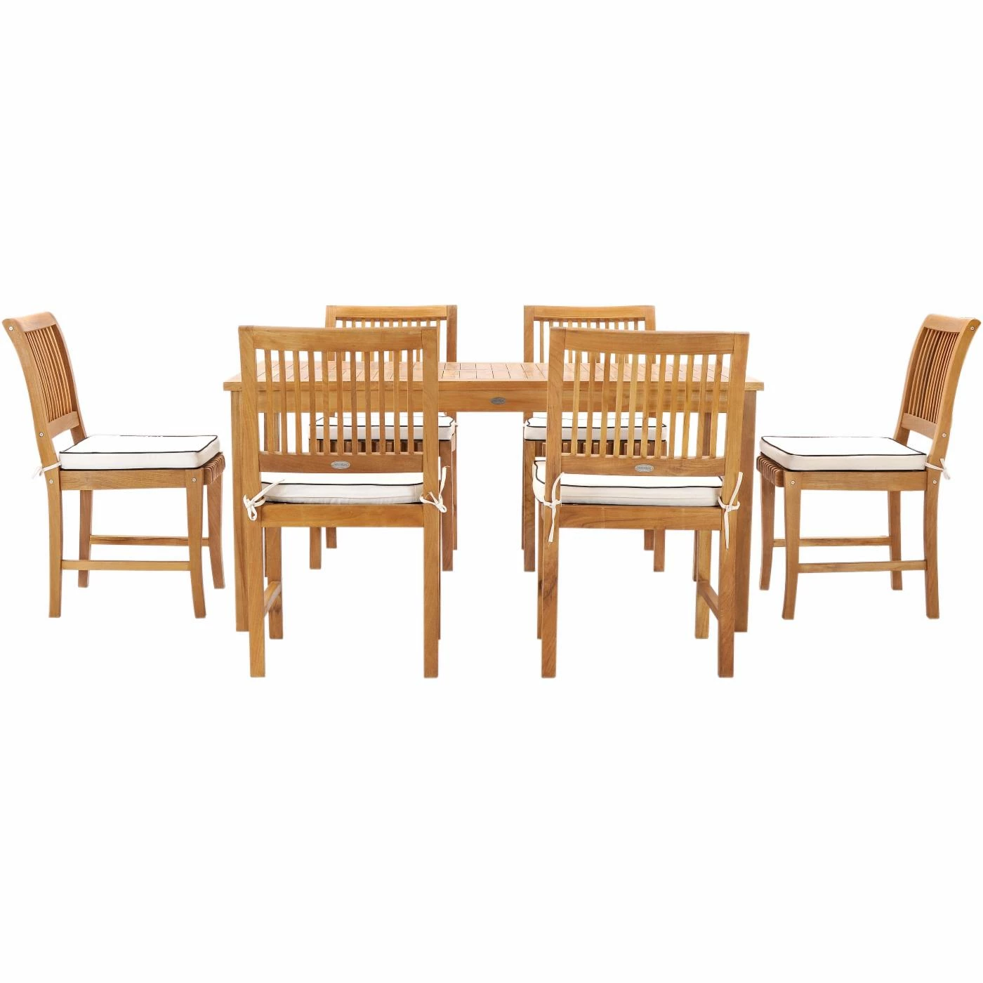 Cheap 🤩 Patio Dining Sets Chic Teak Bermuda 7 Piece Teak Wood Patio Dining Set With 6 Side Chairs ❤️ 5 Cheap 🤩 Patio Dining Sets Chic Teak Bermuda 7 Piece Teak Wood Patio Dining Set With 6 Side Chairs ❤️ - Image 3