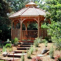 Cheapest 🎁 Hardtop Outdoor Living Today Bayside 12 Ft. Octagon Gazebo ✔️ -Teak Outdoor Furniture Elegant shop detailOLT054