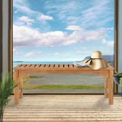 Deals ✔️ Outdoor Benches Chic Teak Santa Monica Teak Backless Outdoor Bench 🔥 -Teak Outdoor Furniture Elegant shop inuseCHIT014