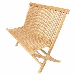 Deals ⭐ Outdoor Benches Seven Seas Teak Las Palmas Double Teak Wood Folding Bench 🛒 -Teak Outdoor Furniture Elegant shop inuseCHIT402