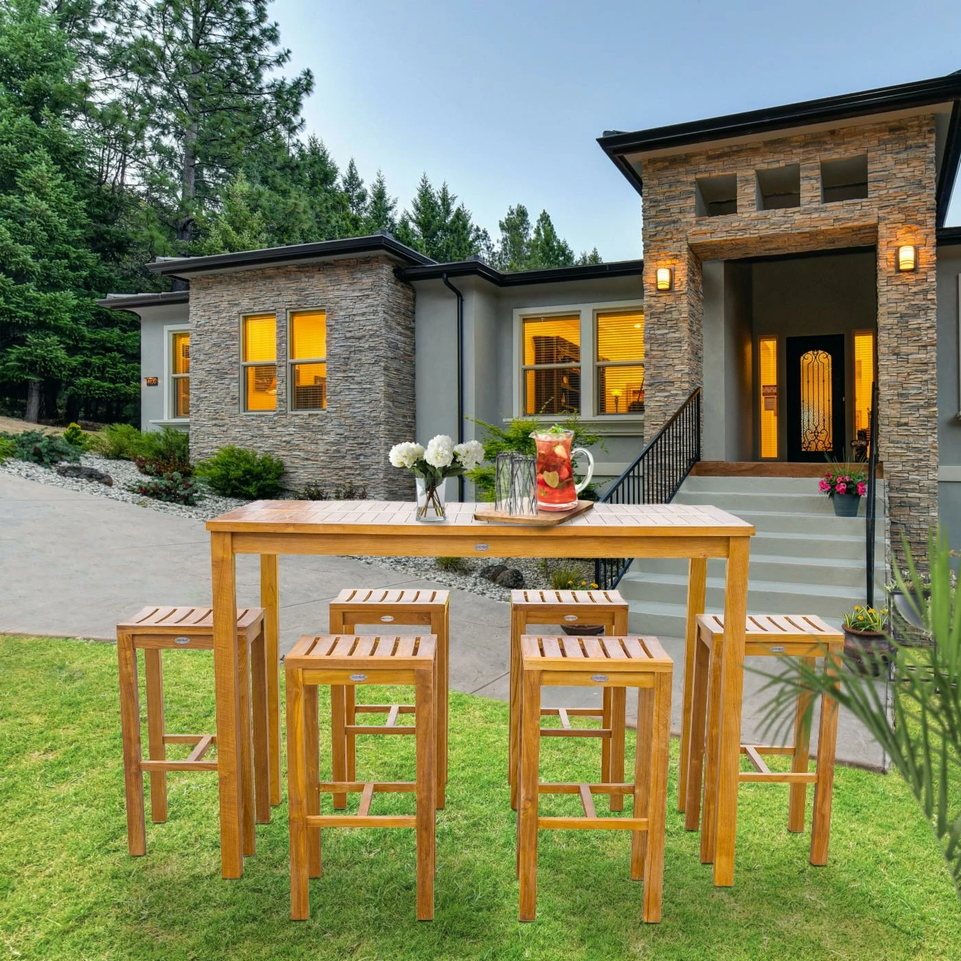 Cheap π Patio Dining Sets Chic Teak Santa Monica Teak 7 Piece Rectangle Patio Dining Set π₯ 4 Cheap π Patio Dining Sets Chic Teak Santa Monica Teak 7 Piece Rectangle Patio Dining Set π₯ - Image 2