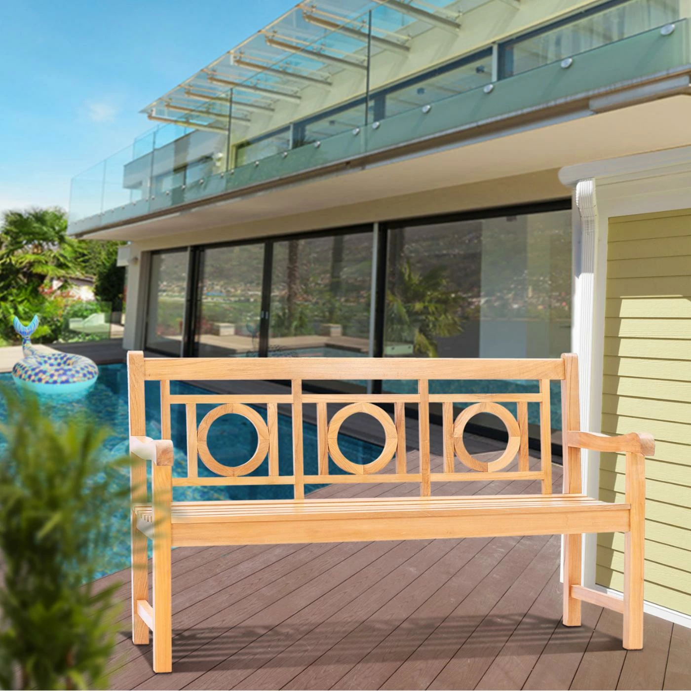 Best deal ๐ Outdoor Benches Chic Teak Double-O 5 Ft. Outdoor Patio Bench - Teak ๐ 4 Best deal ๐ Outdoor Benches Chic Teak Double-O 5 Ft. Outdoor Patio Bench - Teak ๐ - Image 2